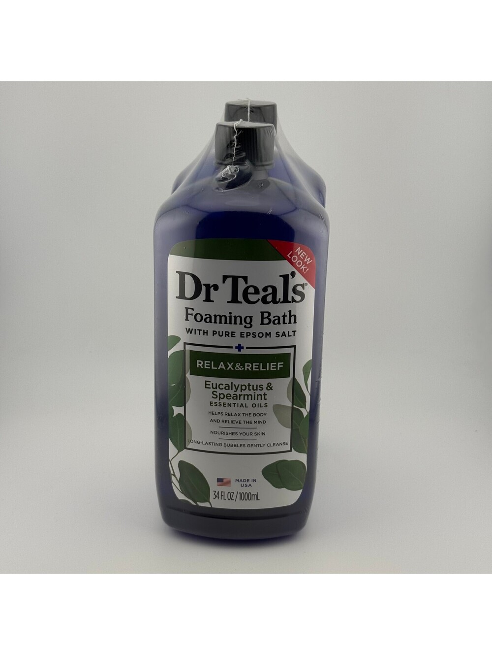 Dr Teal's Foaming Bath Eucalyptus & Spearmint Epsom Salt 34 oz 2 Pack